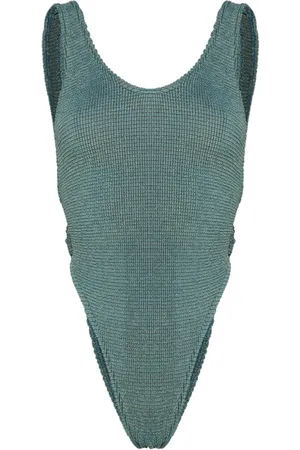 Bond Eye Alicia ring-detailing seersucker swimsuit