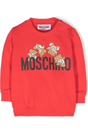 Moschino Logo-appliqué cotton sweatshirt