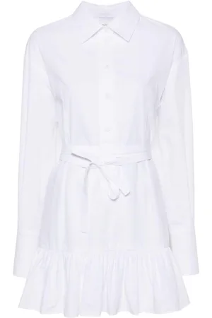 Patou Ruffled mini shirtdress