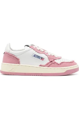 Autry Medalist frayed-trim leather sneakers