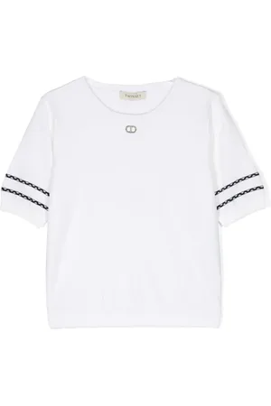 Twin-Set Logo-plaque short-sleeve jumper