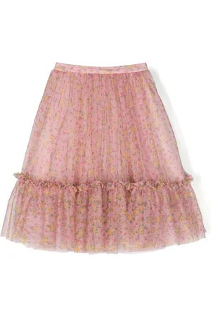 PHILOSOPHY DI LORENZO SERAFINI Floral-print tulle skirt