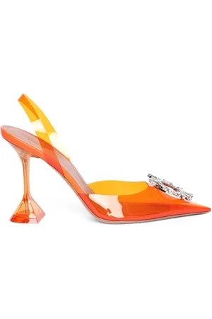 Amina Muaddi Begum Glass Sling 95mm pumps
