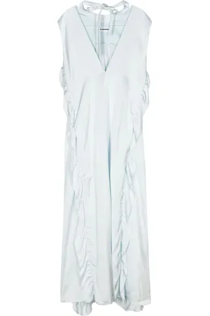 Jil Sander Ruffle-trim satin maxi dress
