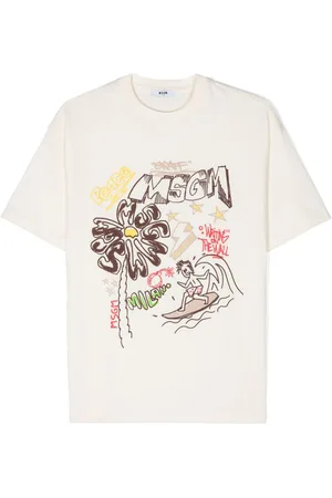 Msgm Logo-print cotton T-shirt