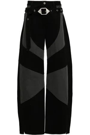 The Attico Panelled wide-leg jeans