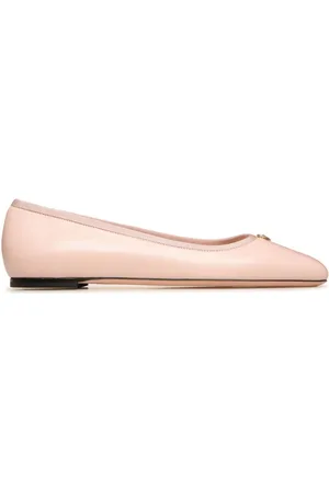 Bally Emblem-plaque leather ballerina shoes