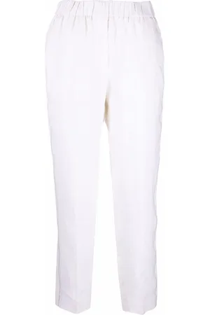 PESERICO SIGN Cropped linen trousers