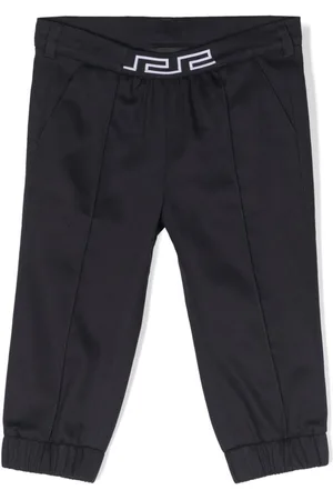 VERSACE Greca-detailed twill trousers