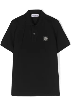 Stone Island Compass-motif cotton polo shirt