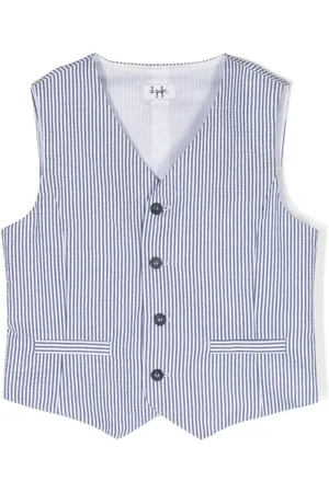 Il gufo Striped seersucker gilet