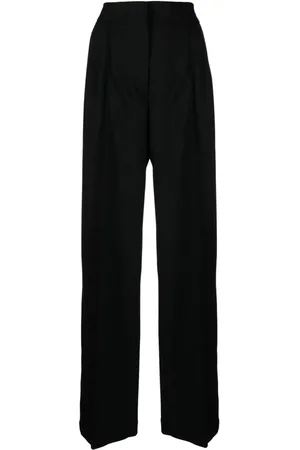 Maison Kitsuné Pleated wool-blend wide-leg trousers