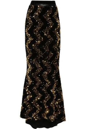 Styland Sequin-embellished maxi skirt