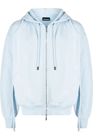 Jacquemus Logo-embroidered two-way zip hoodie