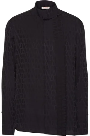 VALENTINO GARAVANI Toile Iconographe scarf-detail silk shirt