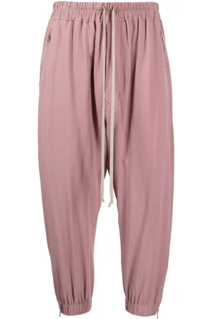 Rick Owens Drawstring-waist cropped trousers