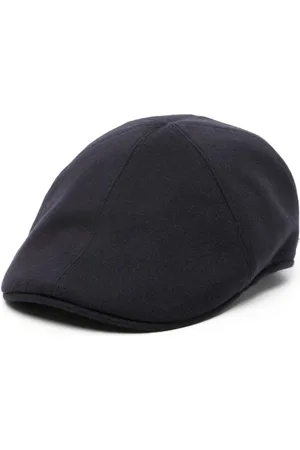 Logo-Embroidered Virgin Wool-Flannel Flat Cap