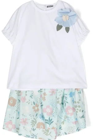 Il gufo Floral skirt set