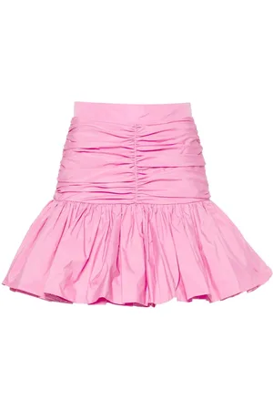 Patou Ruffled faille miniskirt