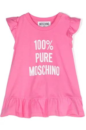 Moschino Logo-print ruffled dress