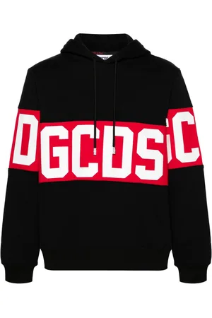 GCDS Logo-print cotton hoodie