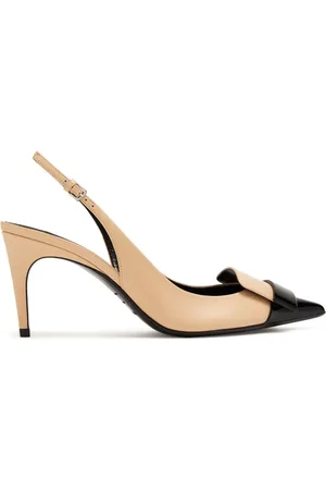 Sergio Rossi SR1 75mm slingback leather pumps