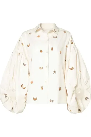 Agua by Agua Bendita Agar Caracola embroidered-design shirt