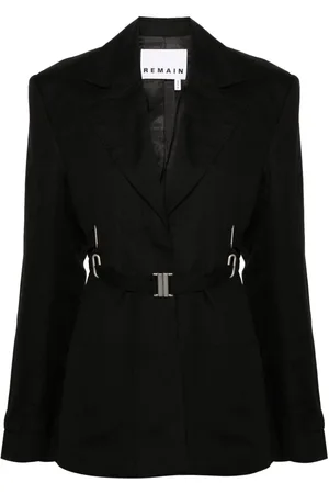 REMAIN Single-breasted belted blazer