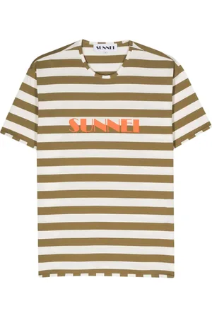 SUNNEI Logo-printed striped T-shirt