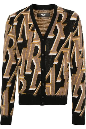 AMIRI Logo-intarsia cardigan