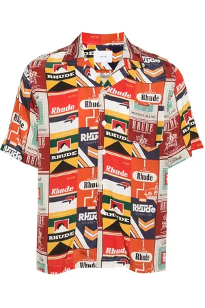 Rhude Cigarette-print silk shirt