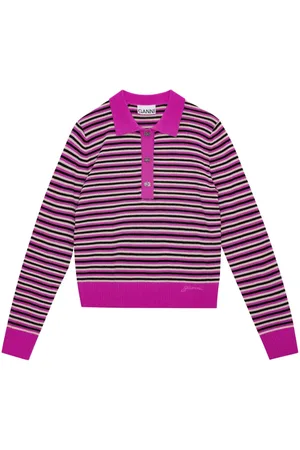 Ganni Striped wool-blend jumper