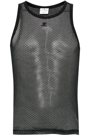 Courrèges Logo-patch mesh top