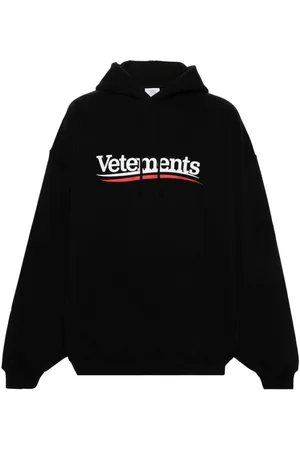 Vetements Logo-print cotton blend hoodie