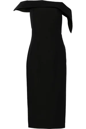 Roland Mouret Off-shoulder crepe midi dress