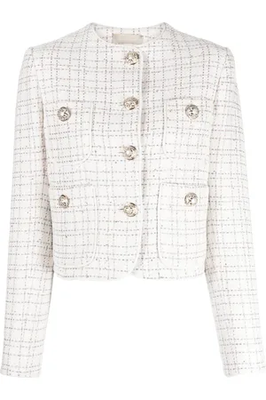 Elie saab Sequinned tweed jacket
