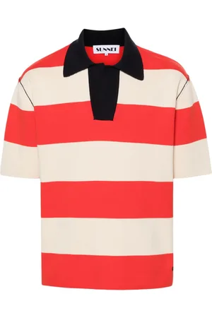 SUNNEI Magliaunita striped cotton polo shirt
