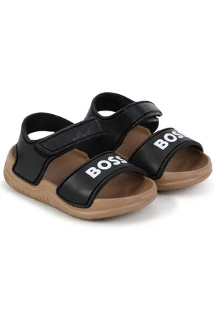 HUGO BOSS Logo-print touch-strap sandals