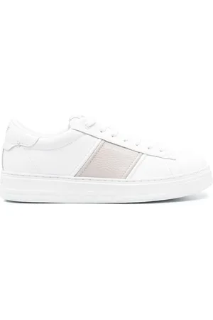 Emporio Armani Stripe-detail leather sneakers