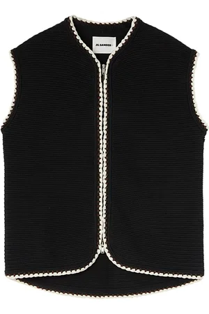 Jil Sander Braided-trim cotton vest