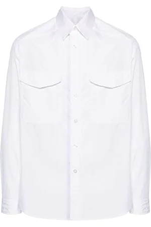 Mordecai Striped-print poplin shirt