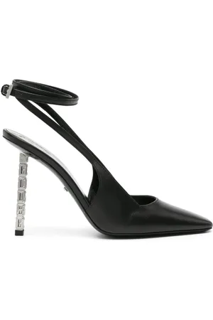 GCDS 120mm slingback leather pumps