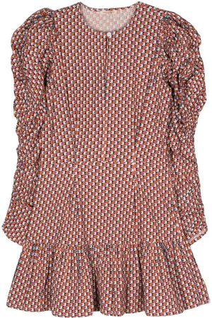 Stella Nova Graphic-print pleated-detail dress