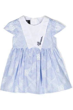 VERSACE Striped poplin dress