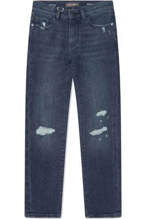 DL1961 Kids Distressed straight-leg trousers