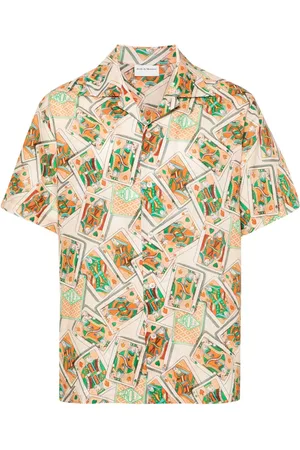 Drôle de Monsieur Jeu de Cartes camp-collar shirt