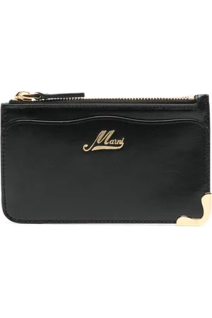 Marni Logo-debossed leather card holder