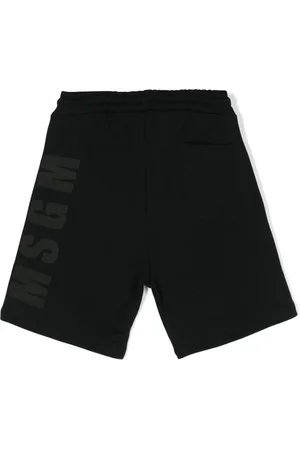 Msgm Logo-print cotton shorts