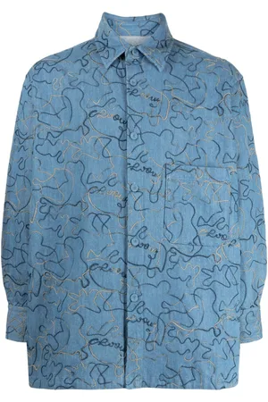 CROQUIS Embroidered long-sleeve denim shirt
