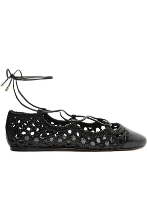 ALEXANDRE BIRMAN Ballerina Tresse woven leather lace-up ballerina shoes